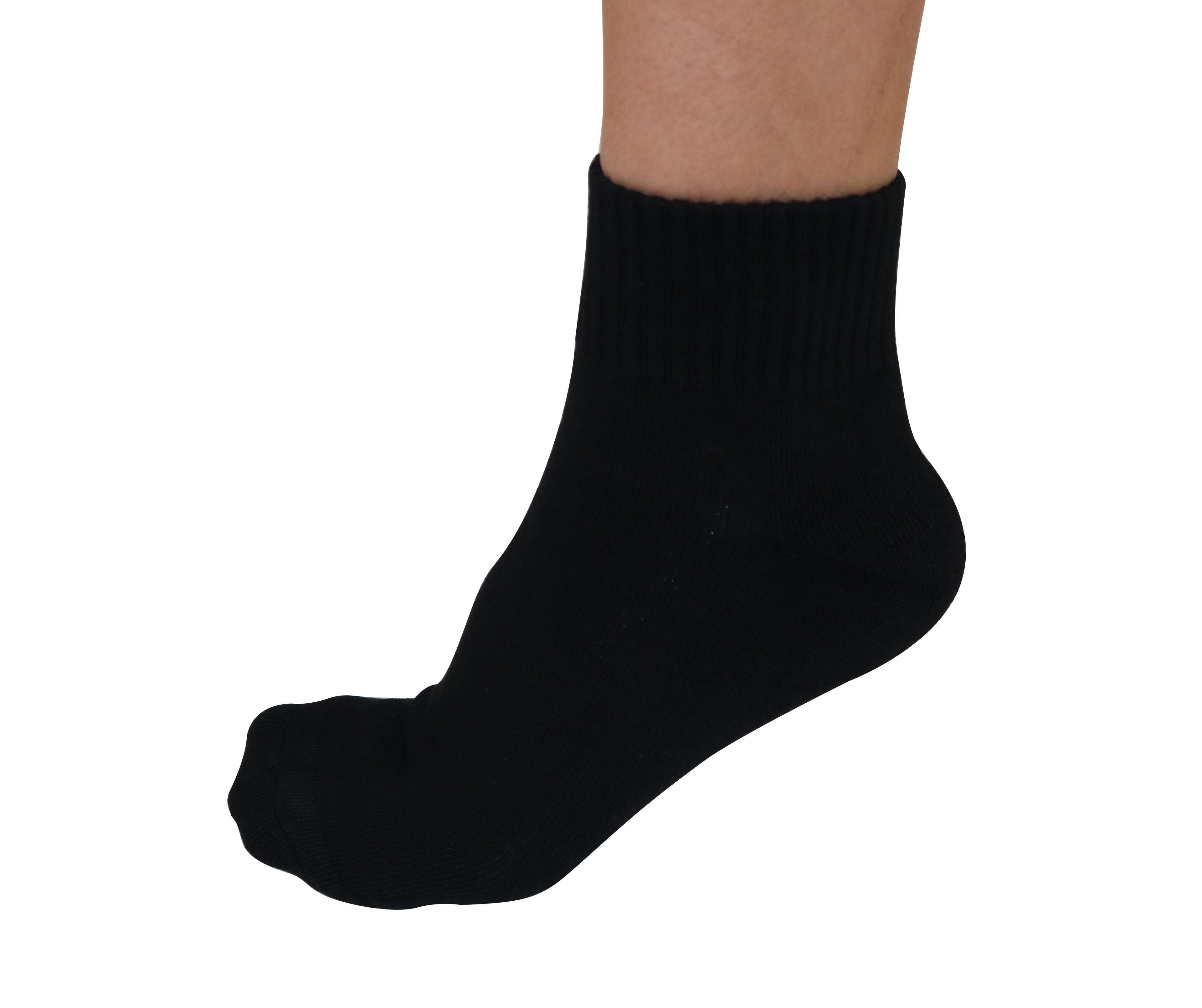 Black sock on a white background