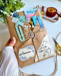Decorative book with decorative elements on a white surface