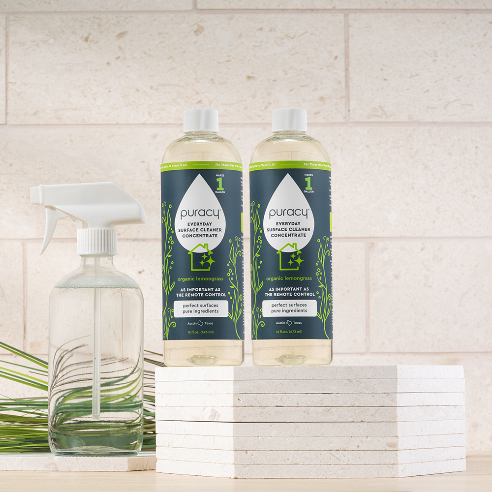 spray bottle and 2 refill bottles of multipurpose cleaner 