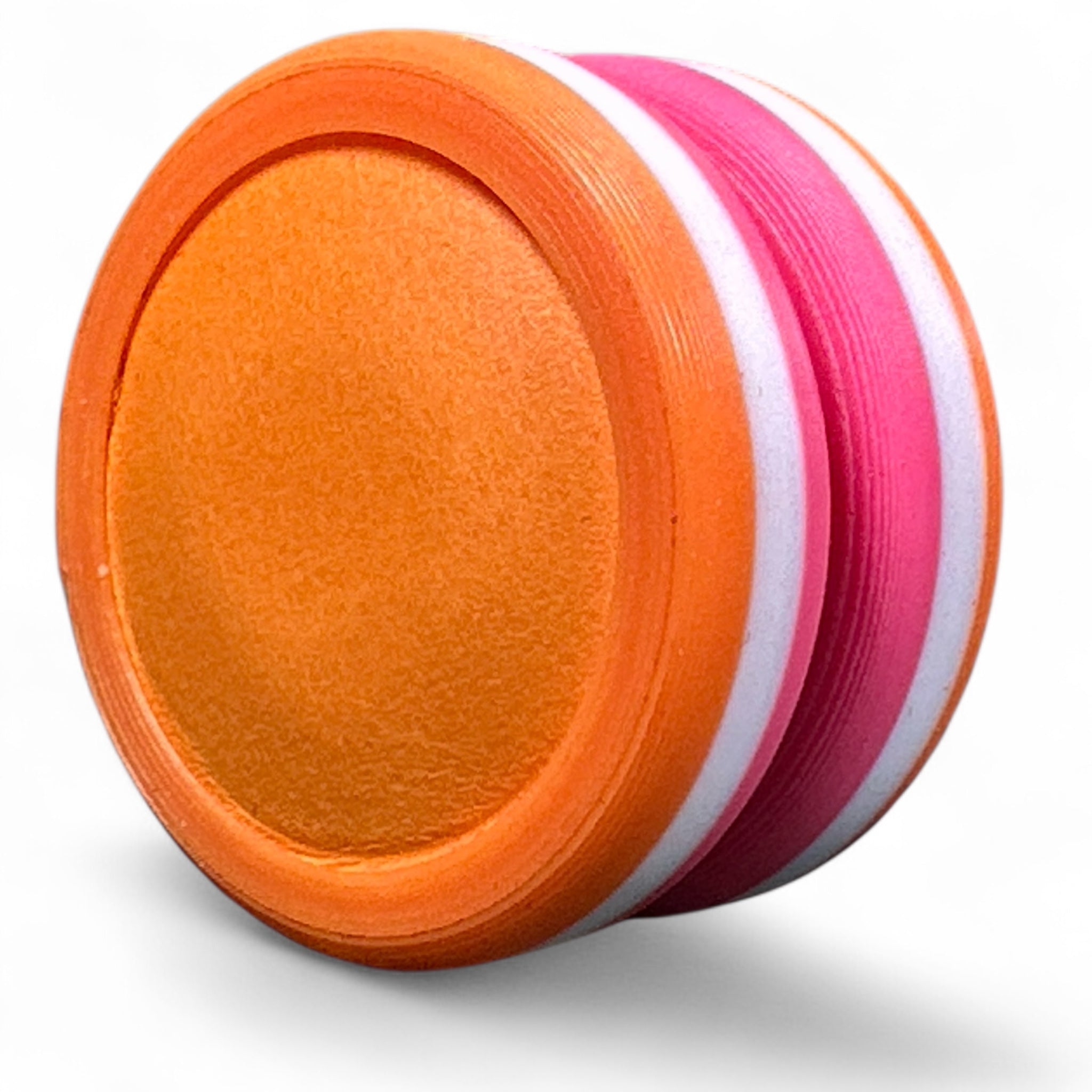 Colorful discs on a white background