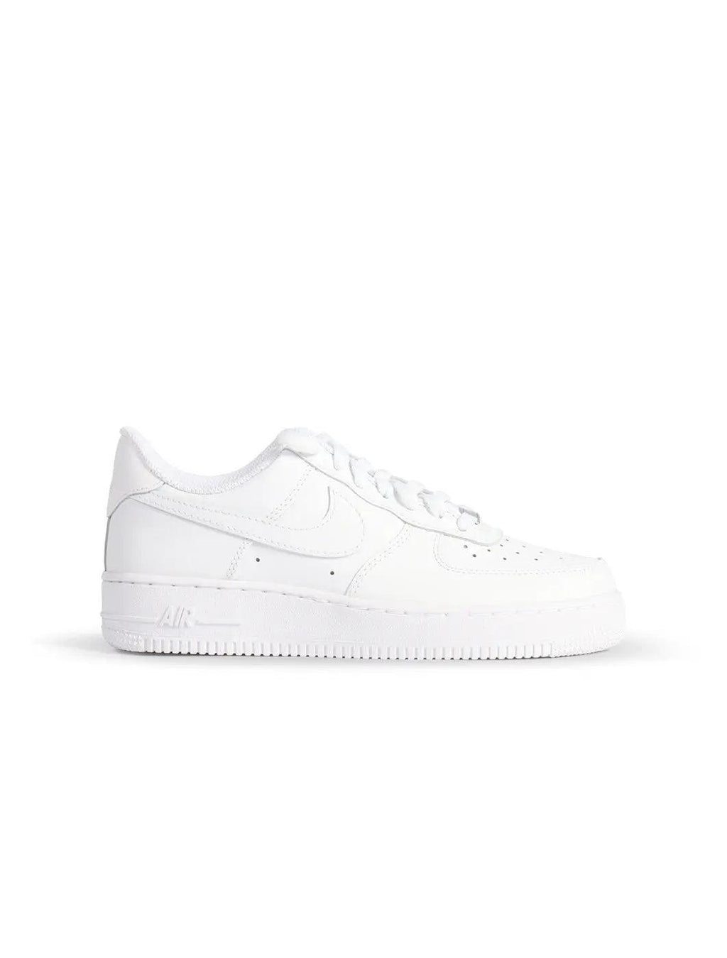 White slip-on shoe with textured trim on a white background