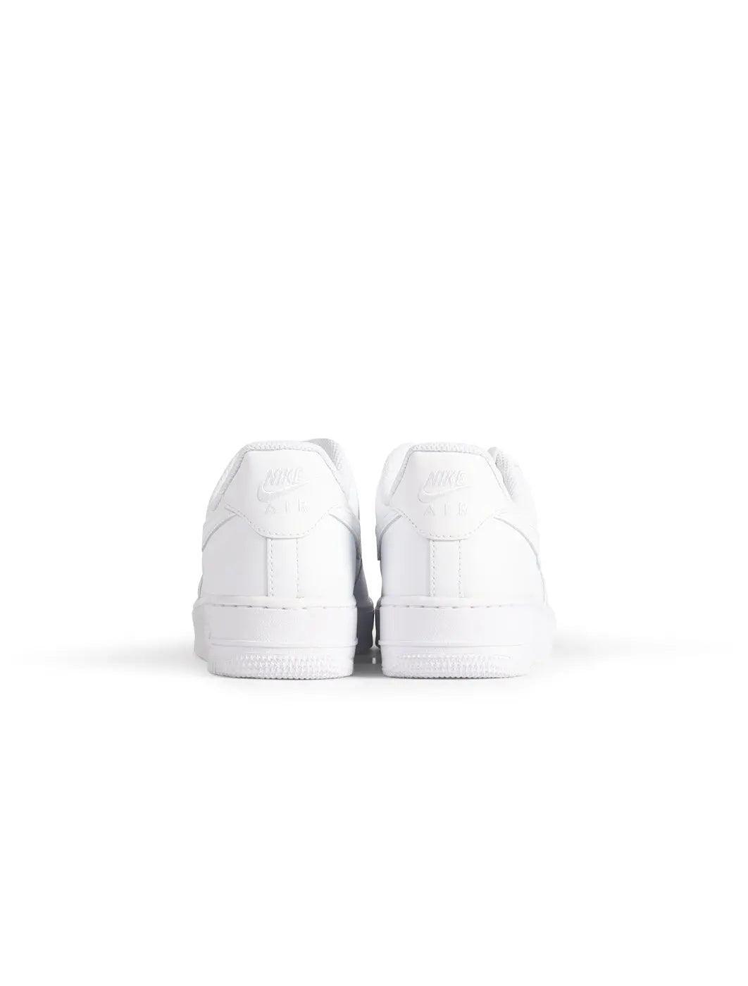 White sneakers on a white background