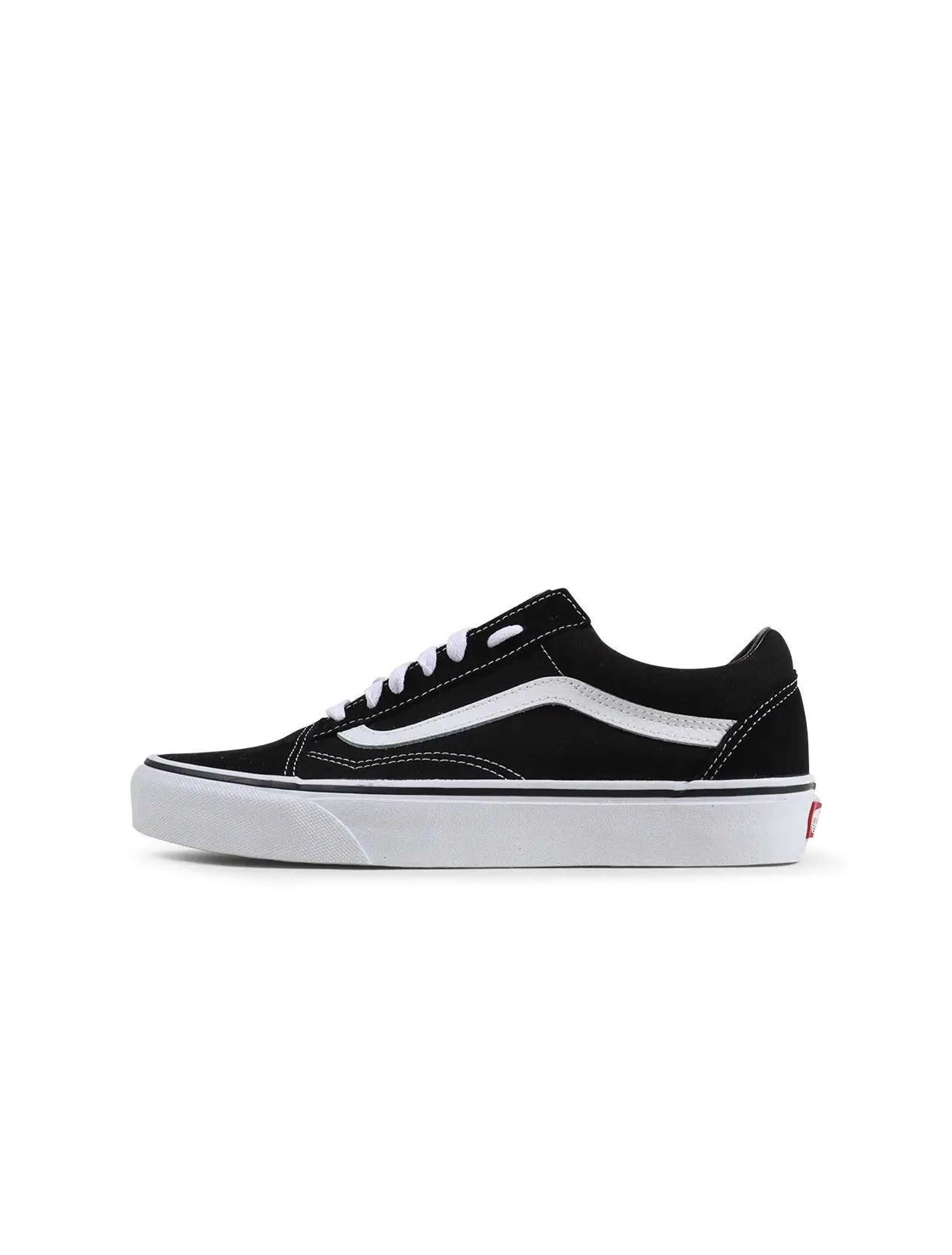 Black and white sneaker on a white background