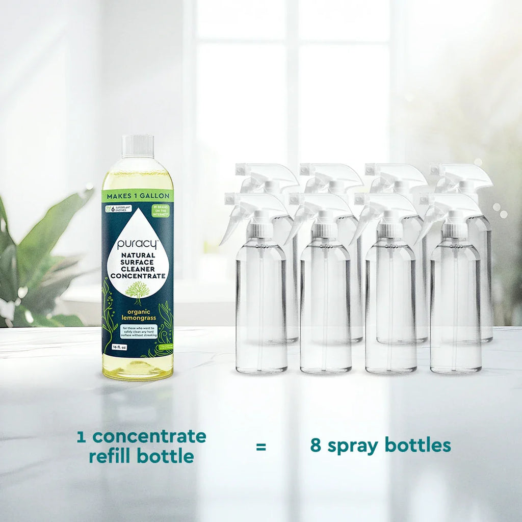 1 bottle of concentrate equals 8 spray bottles