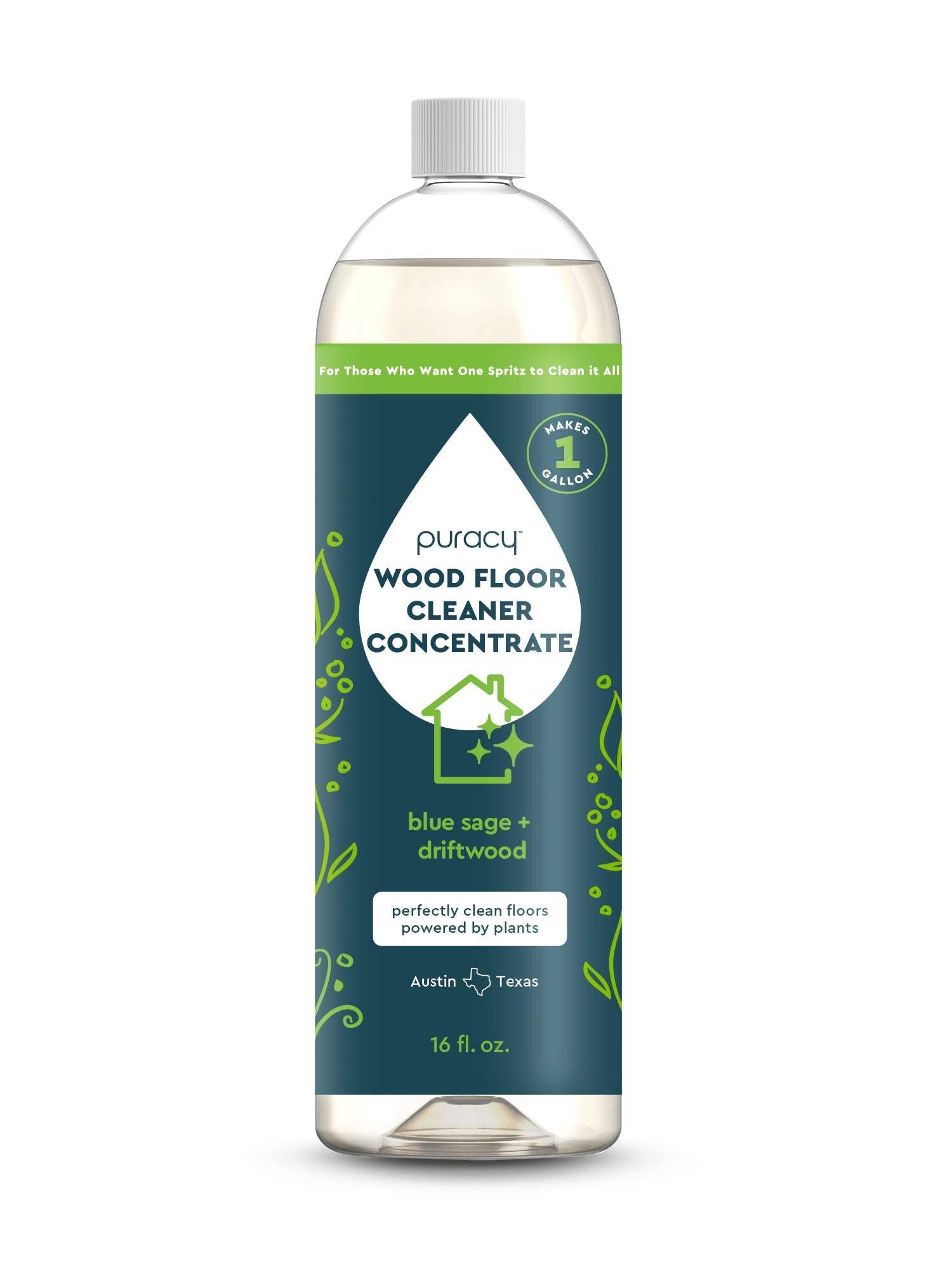 Wood floor cleaner concentrate blue sage and driftwood