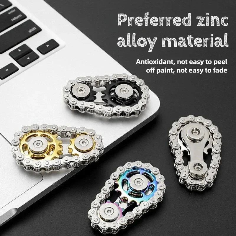 4 individual zinc alloy material fidgets 